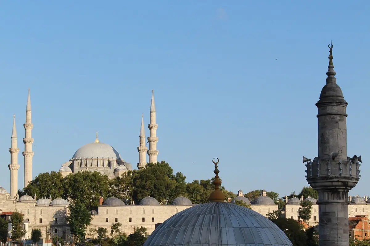 The Istanbul skyline with mosques and minarets