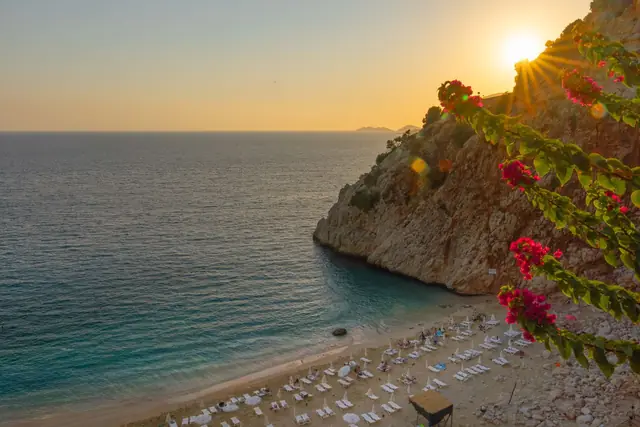 Sunset over the Turkish coast