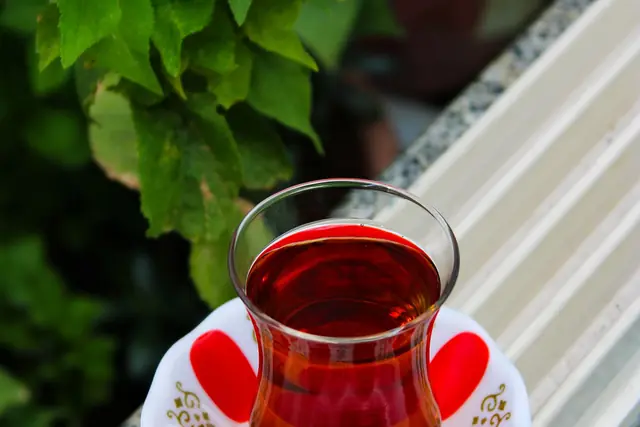 Turkish tea served in tulip glasses